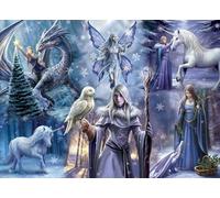 Bluebird Puzzle - Winter Fantasy 1000 Piece Puzzle - Fairies, Dragons and Fantastic Creatures in Winter - Puzzle for Adults