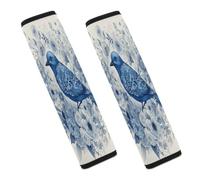 Bluebird And Flowers Car Seat Belt Cover Soft Comfortable Shoulder Seatbelt Pads Cover Seat Belt Pad for Suitable for Car Interior Accessorie