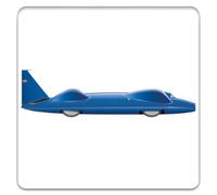 Bluebird Bamboo Drinks Coaster (One), For Aeronatical Enthusiasts, Blue & White, 10 x 10 cms