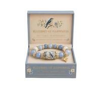 Bluebird Blessings Bracelet, Hummingbird Butterfly Blessing Bracelet, Inspirational Bird Charm Bracelets, Elastic Stretch Beaded Bracelets for Women, Adjustable Faith and Hope Jewelry Gift