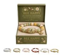 Bluebird Blessings Bracelet with Gift Box,Love Peace Spring Bird Charm Jewelry for Women,Birthday Graduation Friendship Gift (E)