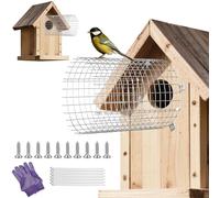 Bluebird House Protector Guards, 2 Sets Stainless Steel Birdhouse Predator Guard for Keeping Out Predators and Their Babies Safe, Easy to Install