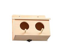 Bluebird House Solid Wood Bird House Double 1.8" Entrance and Lovely Bird Nest Designed with Two Perches for Small Bird Wood Bird House