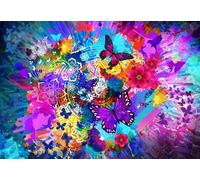 Bluebird Jigsaw Puzzle - Flowers and Butterflies, 1000 Piece Puzzle - Original Composition of Flowers and Butterflies - Adult Puzzle - Made in France