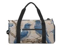 Bluebird on The Branch Gym Bag Travel Duffel Bags for Men Women Large Weekender Bags Carry On Overnight Duffle Bag with Shoe Compartment for Workout, style, One Size