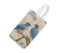 Bluebird on The Branch Luggage Tags Durable TPU Suitcase Tag with Info Card, Scratch-Resistant Bag Tags for Suitcases, Travel Bags & Backpacks, Easy to Identify, White-style, One Size, classic