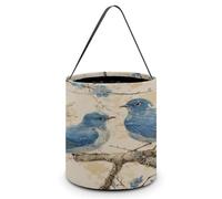 Bluebird on The Branch Printing Candy Basket Halloween Trick Or Treat Bags Gift Bucket For Halloween Party Or Daily Supplies, Style, One Size