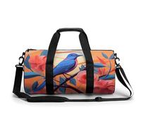 Bluebird on The Branch Sport Gym Duffle Travel Bag for Women Men Overnight Weekender Bag with Shoe Compartment,Wet Pocket, style, 17.7in/9in/9in