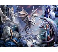 Bluebird puzzle Anne Stokes - Silver Dragons - 1500 Pieces
