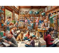 Bluebird Puzzle jigsaw bookstore 2000 pieces multicolor