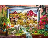 Bluebird Puzzles Magic Farm Painting by Jan Patrik Krasny 1000 piece jigsaw