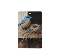 Bluebird Sits On Her Nest Car Air Fresheners 4 Pcs Hanging Scented Cards Fragrance Scented Cards For Car Aromatherapy Tablets