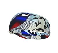 Bluebird Sweat Headbands for Women & Men - Unique Customized Patterns, Non-Slip Wide Headband for Running, Gym, Yoga, and More - Stylish Hair Accessories
