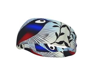 Bluebird Sweat Headbands for Women & Men - Unique Customized Patterns, Non-Slip Wide Headband for Running, Gym, Yoga, and More - Stylish Hair Accessories