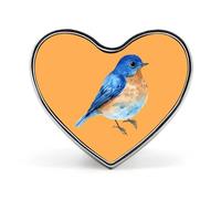 Bluebird Watercolor Funny Lapel Pins Heart Button Brooch Badge Pin Hat Clothes Bag Jewelry for Men Women