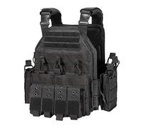 BLUEBLUE YAKEDA Modular Tactical Vest Quick Release Plate Carrier Tactical Vest - Black