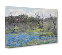 Bluebonnet Flowers Vol.13 By Julian Onderdonk Canvas Print | Gallery Wrapped 30mm Frame Wall Art | 30x20 inches | Ready to Hang | Classic Floral Picture | Living Room Bedroom Lounge Office