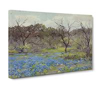 Bluebonnet Flowers Vol.13 By Julian Onderdonk Canvas Print | Gallery Wrapped 30mm Frame Wall Art | 30x20 inches | Ready to Hang | Classic Floral Picture | Living Room Bedroom Lounge Office
