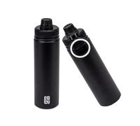 BLUEBRIT 800ml Water Bottle with Magnetic Phone Holder, Insulated Stainless Steel Drinks Bottle with Hands Free Phone Stand, Leakproof Gym Bottle for Travel, Sport, School & Outdoor Use (Black)