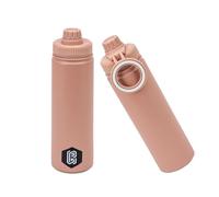 BLUEBRIT 800ml Water Bottle with Magnetic Phone Holder, Insulated Stainless Steel Drinks Bottle with Hands Free Phone Stand, Leakproof Gym Bottle for Travel, Sport, School & Outdoor Usel (Pink)