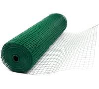 BLUEBRIT® Green PVC Coated Welded Wire Mesh Grid, Robust and Flexible Fencing Solution for Gardens, Aviaries (1.2M X 45M)