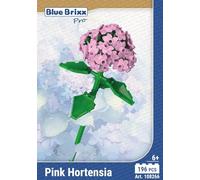 BlueBrixx Pro 108266 - Pink Hydrangea made of interlocking bricks with 196 components