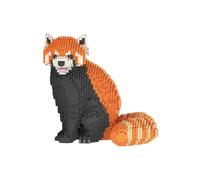 BlueBrixx Small Red Panda 2667 Diamond Blocks Display Model | Small scale, fur structure, curling tail, sitting pose, from 14 years, 210 x 150 x 195 mm, 108594