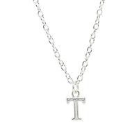Bluebubble ALPHABET A-Z Initial Charm Necklace Gift Boxed (Letter T)