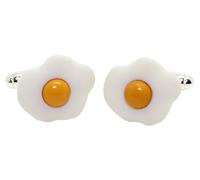 Bluebubble AMERICAN DINER Fried Eggs Cufflinks in Gift Bag