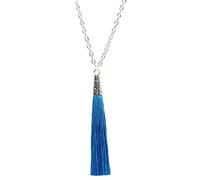 bluebubble Arabian Nights Tassle Fringe Necklace on Gift Card (Dubai Sky (Light Blue), 30)