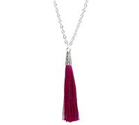 bluebubble Arabian Nights Tassle Fringe Necklace on Gift Card (Turkish Delight (Hot Pink), 30)
