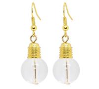 Bluebubble BRIGHT SPARK Light Bulb Dangle Earrings on Gift Card