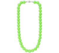 bluebubble BUBBLEGUM BEAD Solid Acrylic Charm Necklace on Gift Card - 27 Colours Available (Lime Green, 26)
