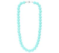 bluebubble BUBBLEGUM BEAD Solid Acrylic Charm Necklace on Gift Card - 27 Colours Available (Mint Blue, 22)