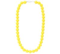 bluebubble BUBBLEGUM BEAD Solid Acrylic Charm Necklace on Gift Card - 27 Colours Available (Pineapple Yellow, 26)