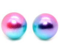 Bluebubble CANDY PEARL Magic Mermaid Tears Round Ball Stud Earrings on Gift Card