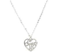 bluebubble CELEBRATE Sweet 16 Silver Heart Charm Necklace Gift Boxed