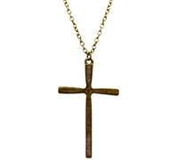 bluebubble Classic Cross 60mm Antique Bronze Cross Necklace on Gift Card
