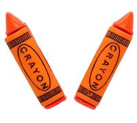 Bluebubble COLOUR MY WORLD Orange Crayon Stud Earrings on Gift Card