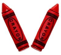 Bluebubble COLOUR MY WORLD Red Crayon Stud Earrings on Gift Card