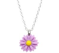 bluebubble Daisy Chain 22mm Parma Violet Purple Flower Daisy Necklace on Gift Card