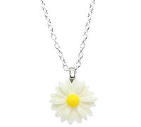 bluebubble Daisy Chain 22mm White Daisy Flower Necklace on Gift Card