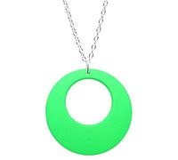Bluebubble DISCO FEVER 56mm Large Round Neon Hoop Necklace in Gift Bag (Festival Green)