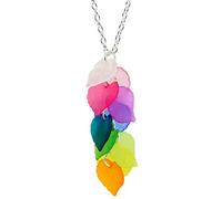 bluebubble English Garden Leaf Cluster Necklace on Gift Card (Retro Rainbow Colours)