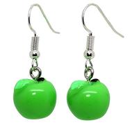 Bluebubble FEELIN FRUITY Green Apple Dangle Earrings on Gift Card