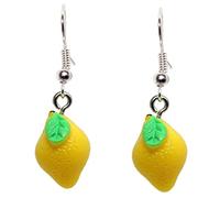 Bluebubble FEELIN FRUITY Lemon Dangle Fruit Earrings on Gift Card