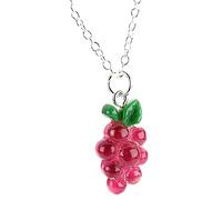 bluebubble FEELIN FRUITY Raspberry Charm Necklace on Gift Card