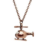 bluebubble Fly Away Copper Helicopter Charm Necklace on Gift Card