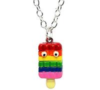 bluebubble ICE Cream Parlour Rainbow Stripe Lolly Necklace on Gift Card