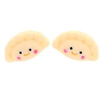 bluebubble KAWAII CAFE Happy Dumpling CLIP ON Earrings on Gift Card